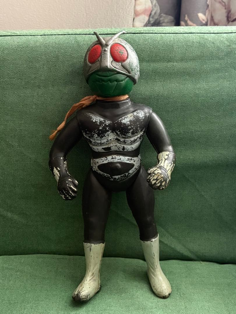 当時物 ソフビ 無版権 仮面ライダー1号 フィギュア