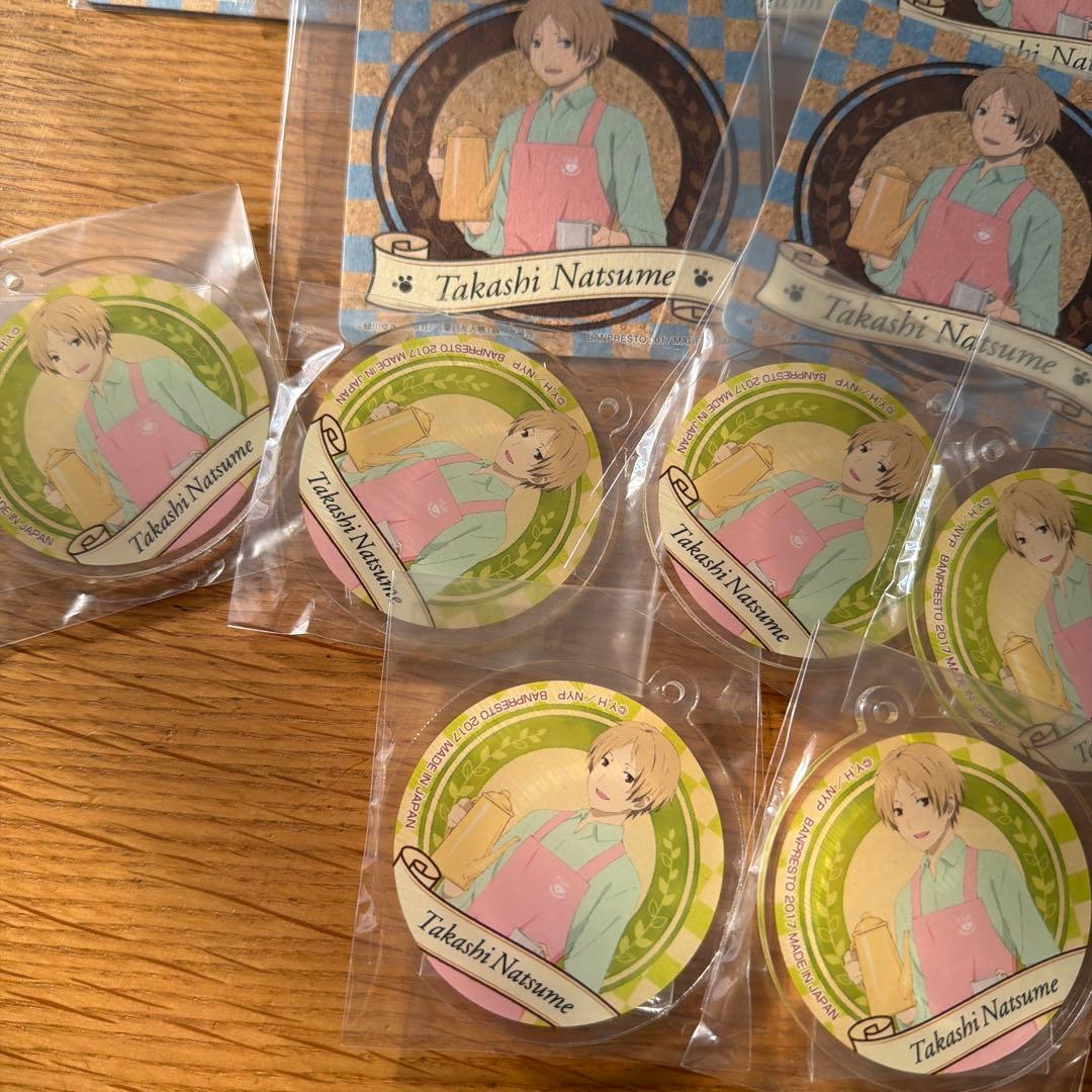 夏目友人帳　夏目貴志　アクリルチャーム　一番カフェ　コースター　セット