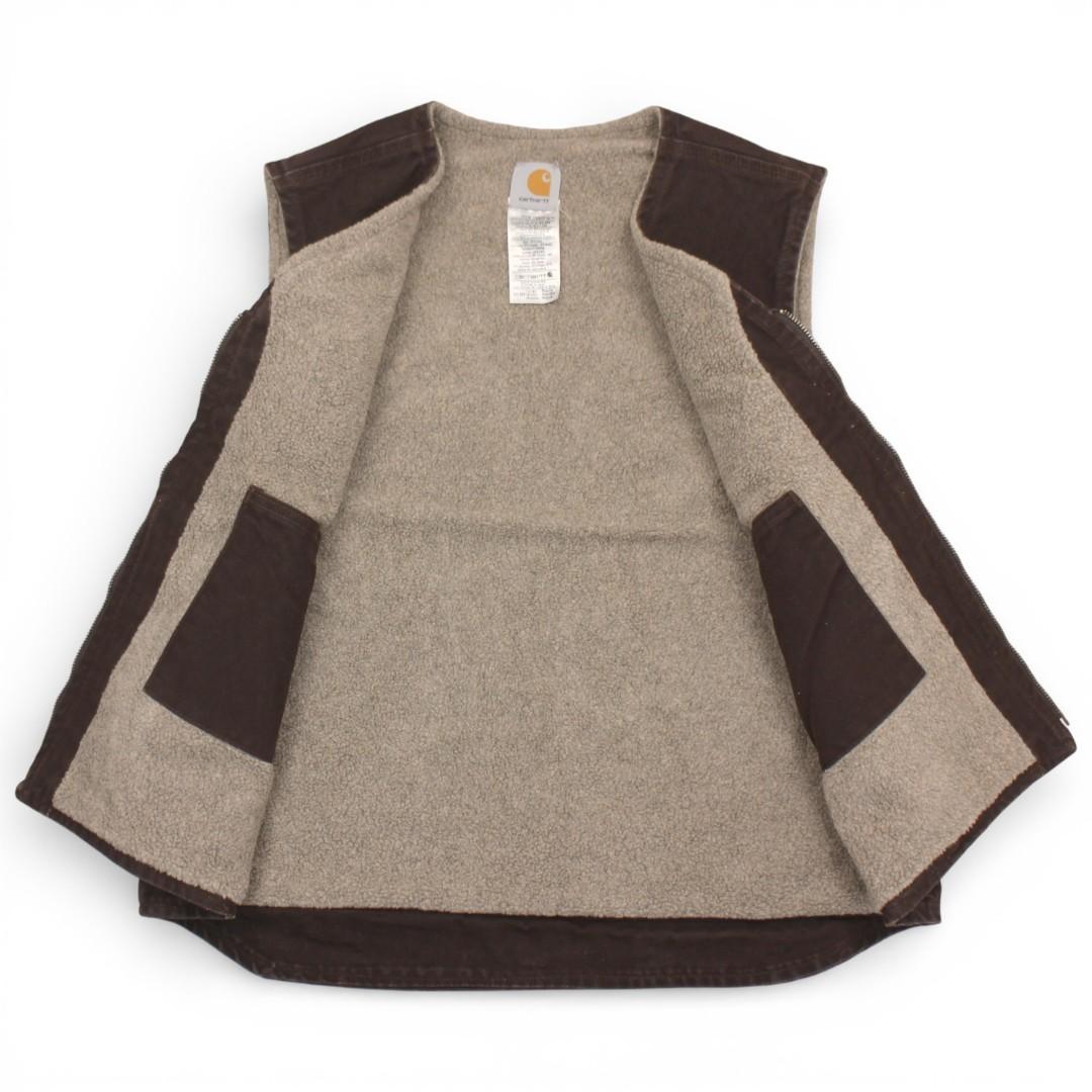 古着 Carhartt カーハート ダックベスト 裏地ボア tch528