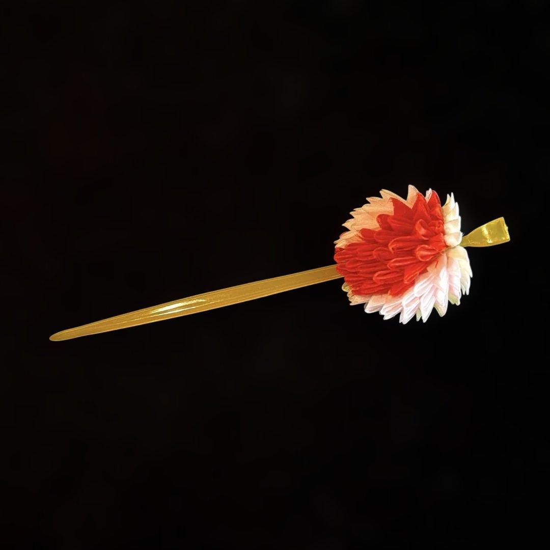 勝山髪飾り 七五三 7歳 (ピンク×藤)