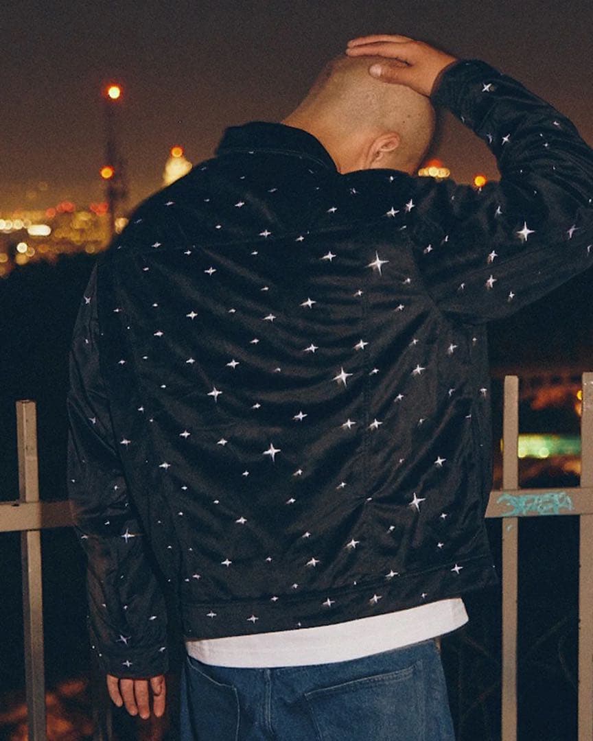 HUF 星柄 ベロアジャケット