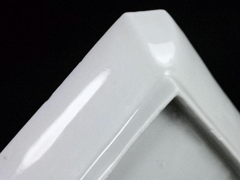 古伊万里　染錦　牡丹の図　角皿　５枚　C590AS- BLz