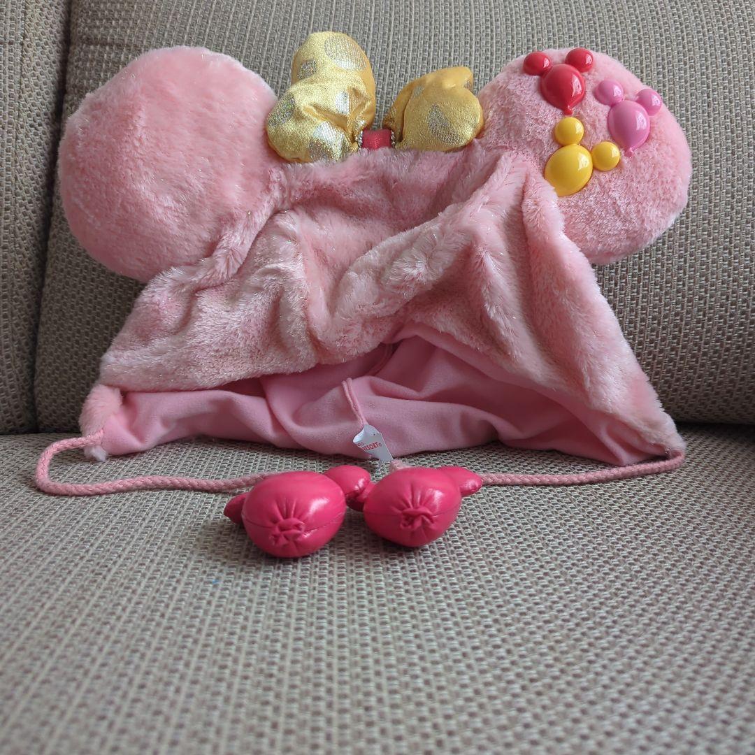30周年記念商品！ミニーマウスピンクもふもふ帽子 30周年