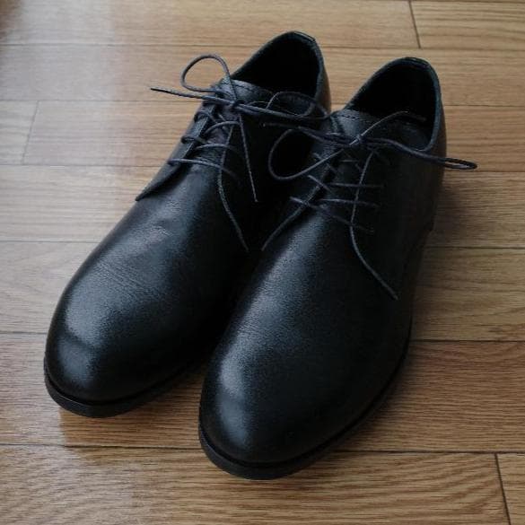 PADRONE パドローネ プレーントゥシューズ 黒 41