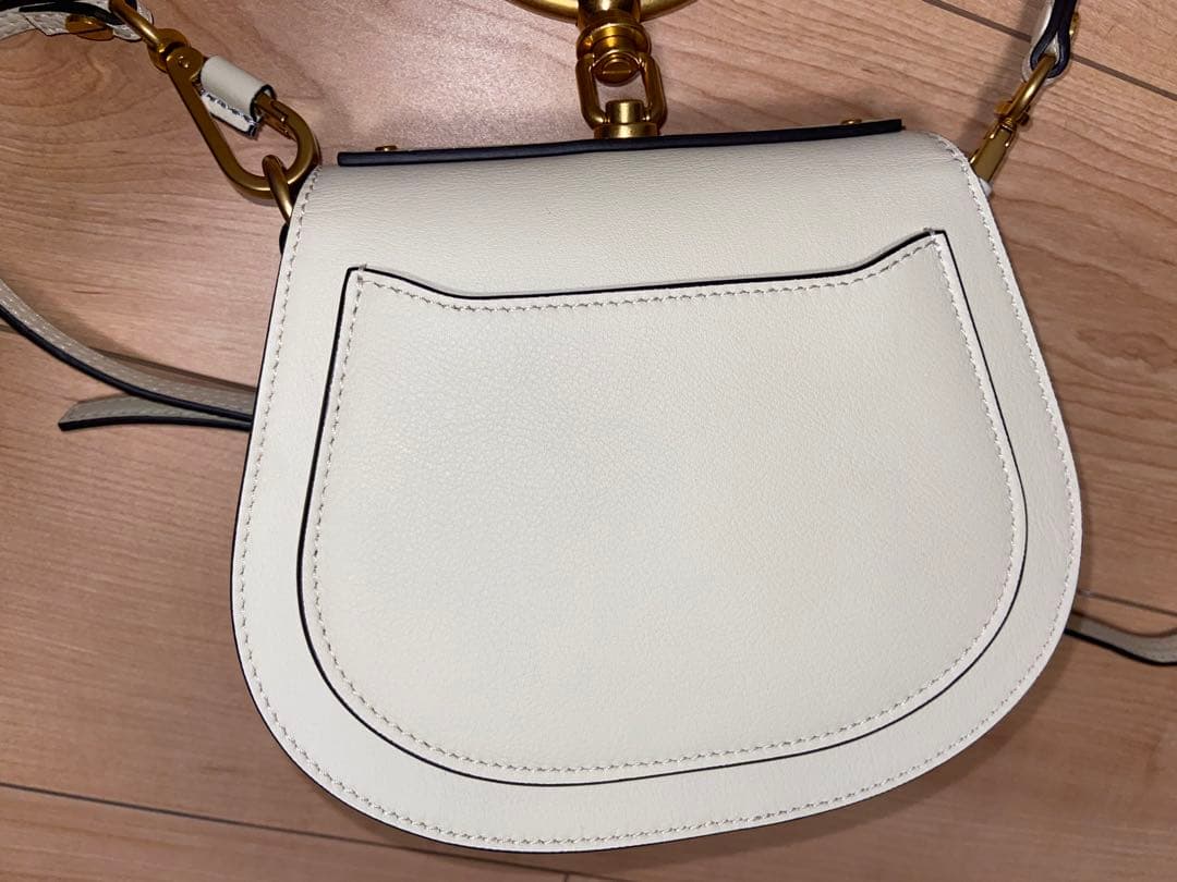 Chloe クロエ ナイル レザー 2WAYハンドバッグ ホワイト