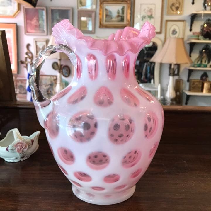 スペシャル！40s〜クランベリーオパールセントドットピッチャーFenton
