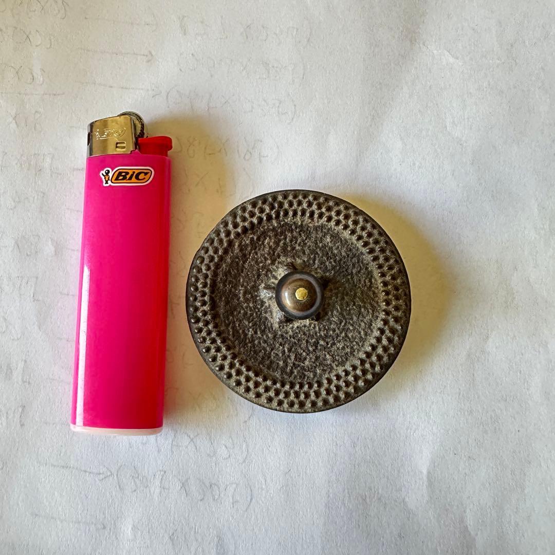 鉄瓶の蓋は小さいサイズ5cm 銅を摘む