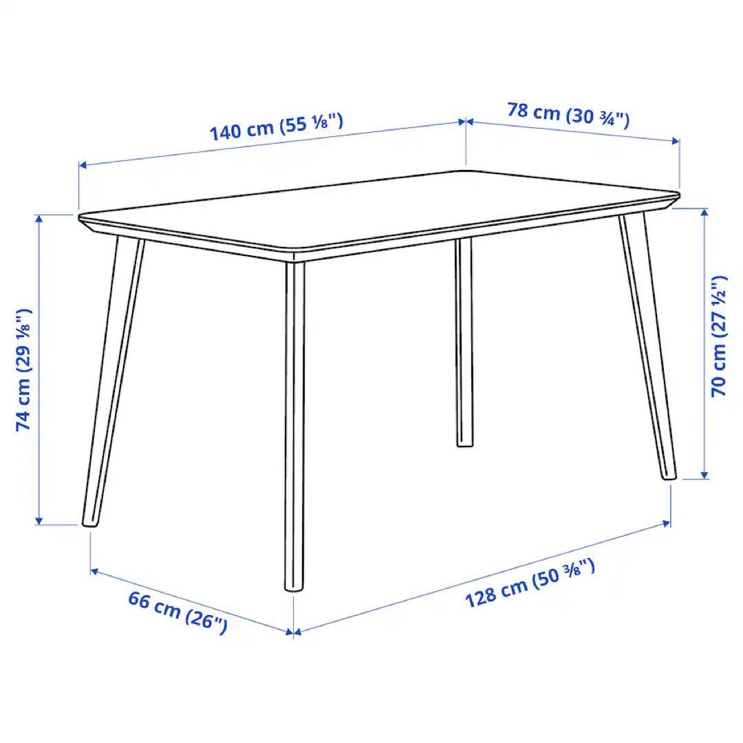 【引取限定】イケア IKEA リーサボー LISABO ダイニングテーブル