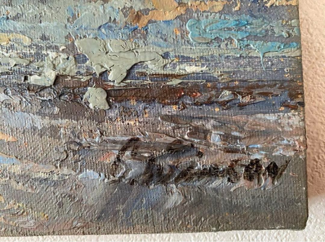 C.WINSONウィンソン作 油絵 「パリ・モンマルトルの丘」 サイン肉筆