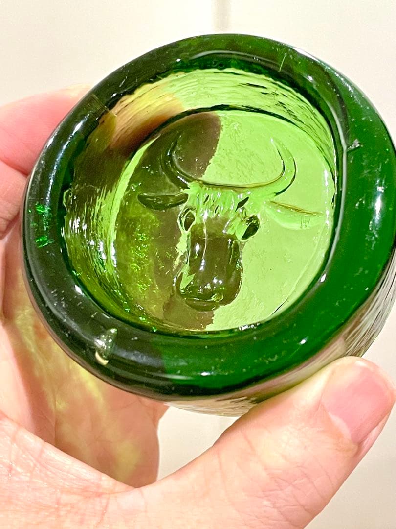 【希少】 Erik Hoglund 牛 灰皿 グリーン ボダ Boda 北欧