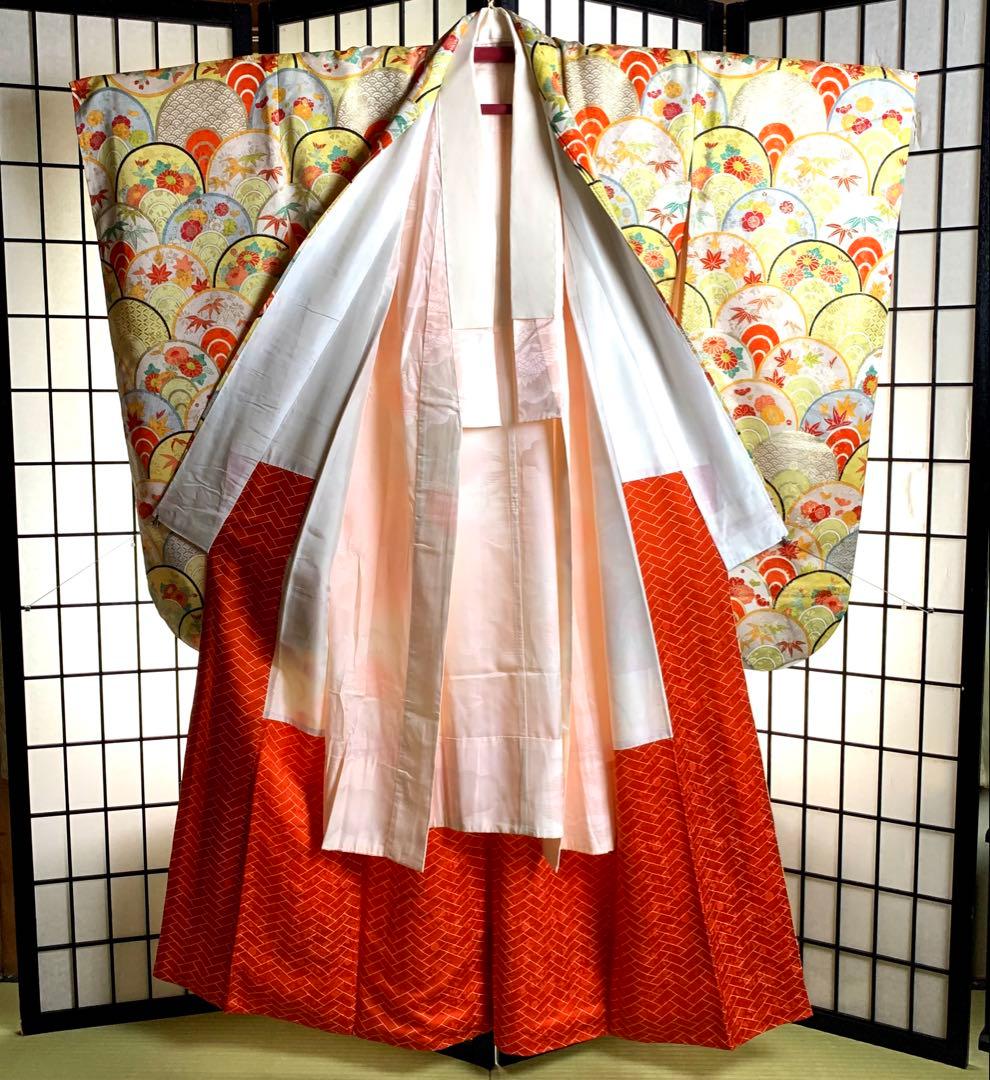m*m様 【美品】振袖　正絹100% 5点　フルセット　身丈160cm 吉祥紋様