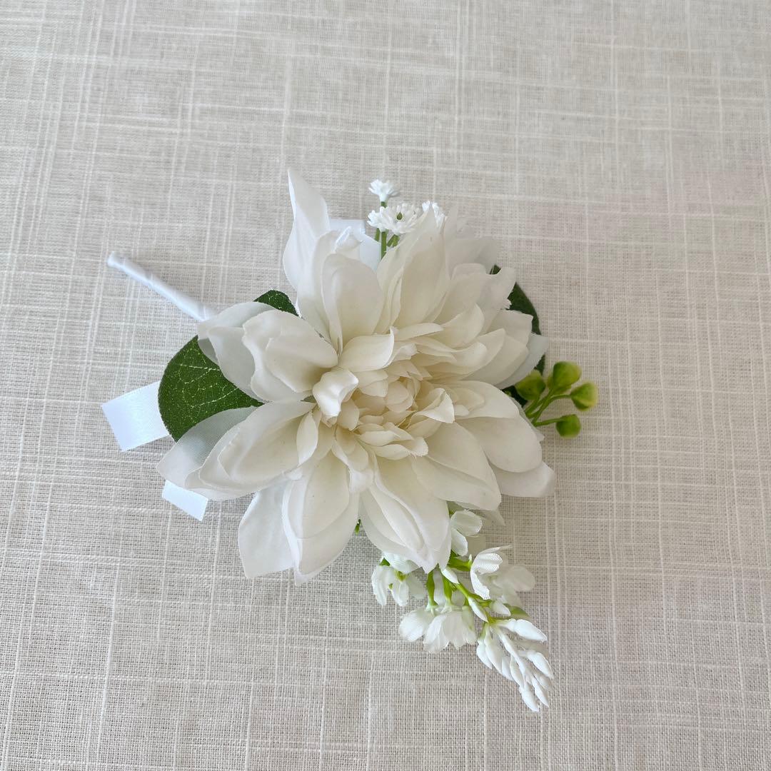ウェディングブーケとブートニアのセット♡ダリアブーケ♡ガーベラブーケ♡前撮り♡