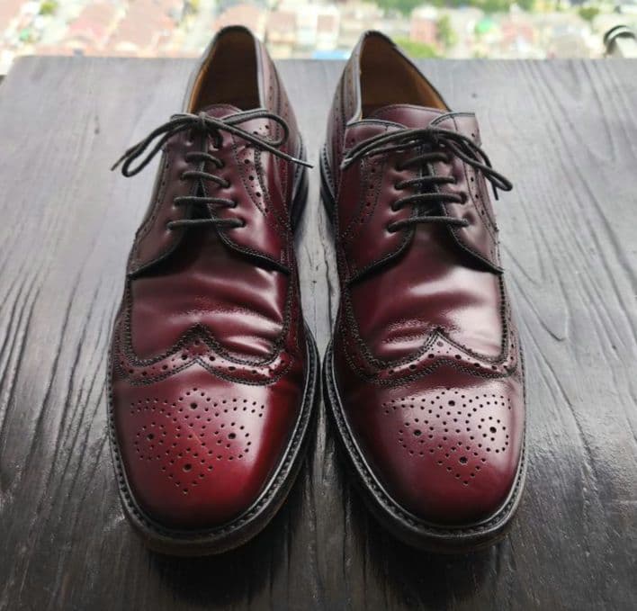 美品希少！Vintage SEBAGO バーガンディ ウイングチップ Alden