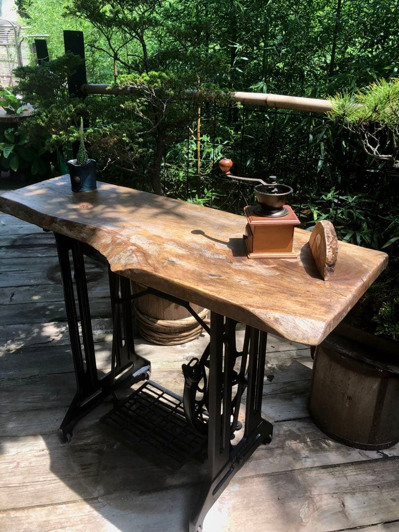 ハンドメイドテーブル　RICCAR 足踏みミシン　ミシン台　アンティーク