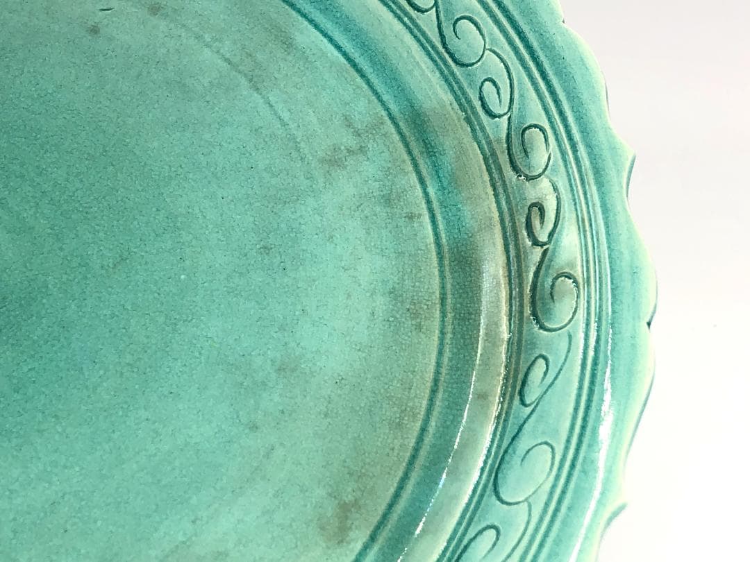 【 粟生屋東洸 作　定窯輪花縁皿 】　中村東洸　加陽庵