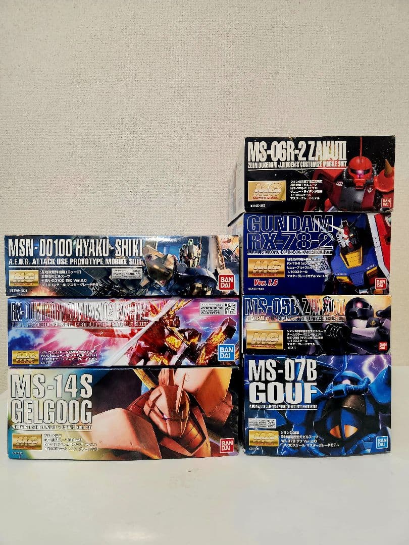 【MGまとめ売り】★百式★シャア専用★ゲルググ★グフ★バンシィ★ガンダム★ザク★