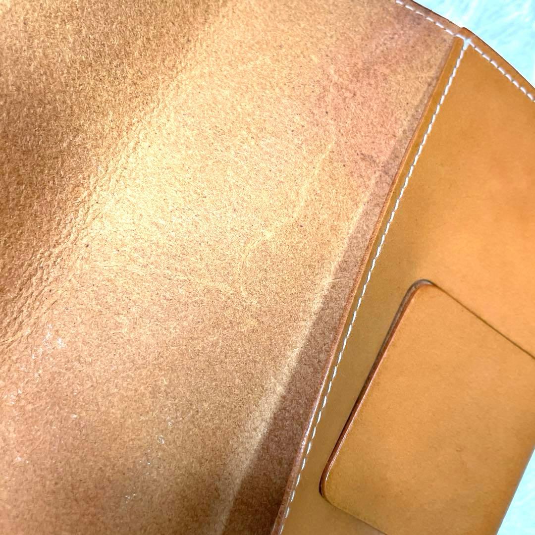 未使用級✨genten ゲンテン　カットワーク ブックカバー　牛革　文庫版