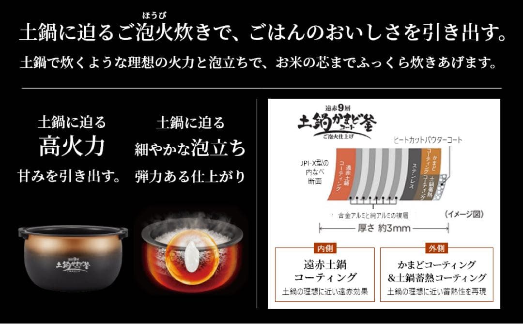 タイガー魔法瓶(TIGER) 炊飯器 5.5合 圧力IH式 JPI-X