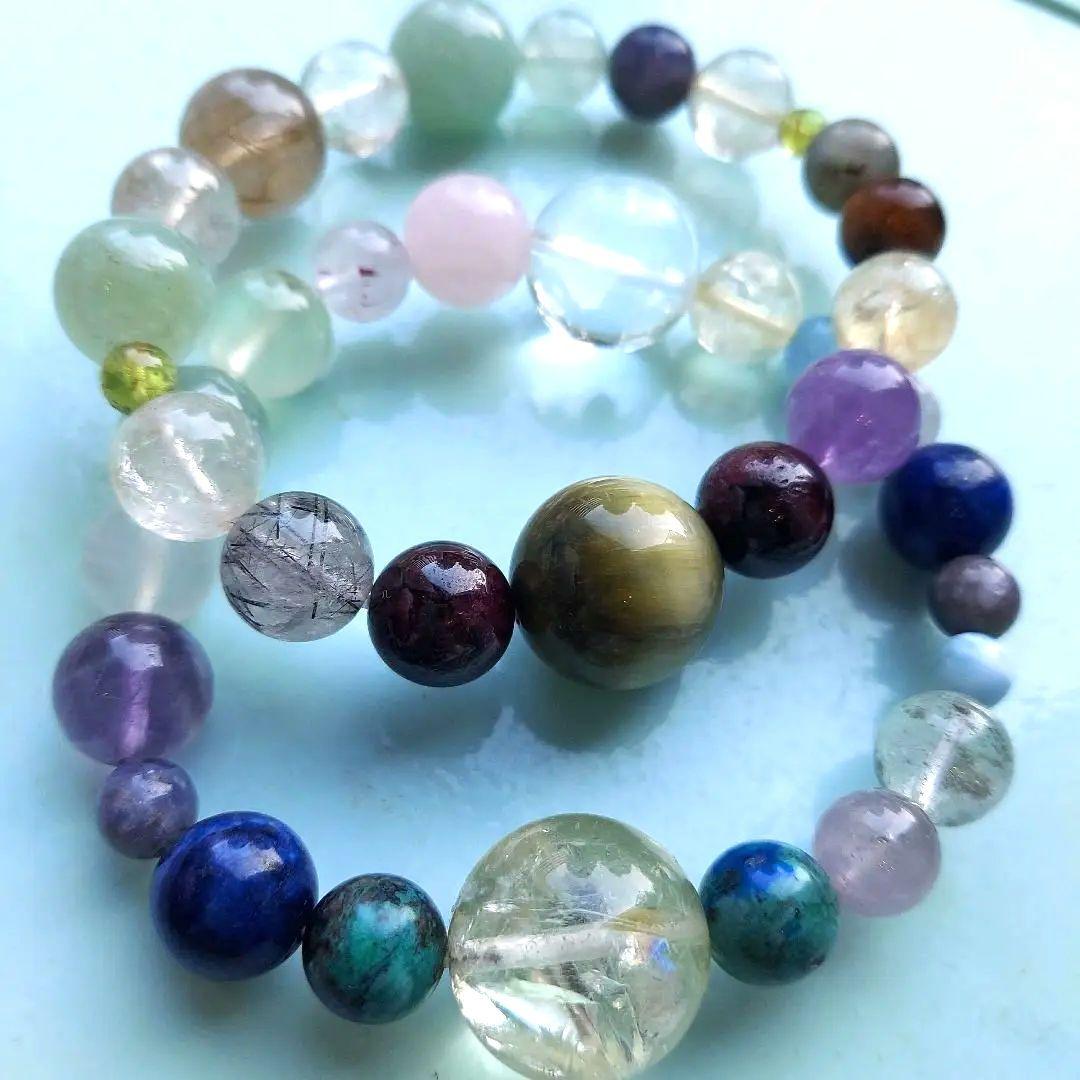 オーダー二本【レモンクォーツ・クリソコラ】【タイガーアイ・ガーネット】