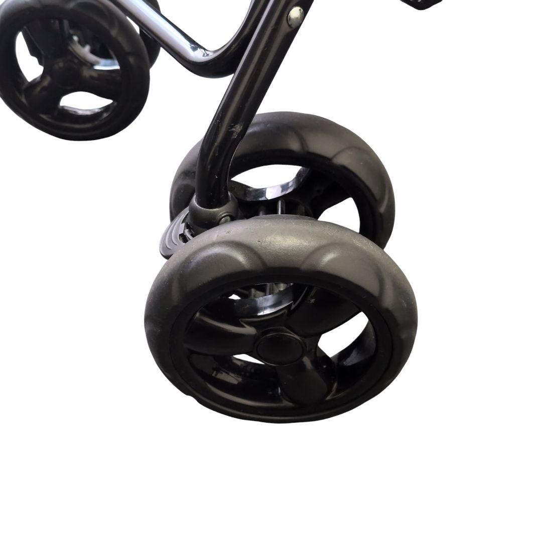 【美品 送料無料】GEX わんわんカート デラックス　多頭用　水玉　黒