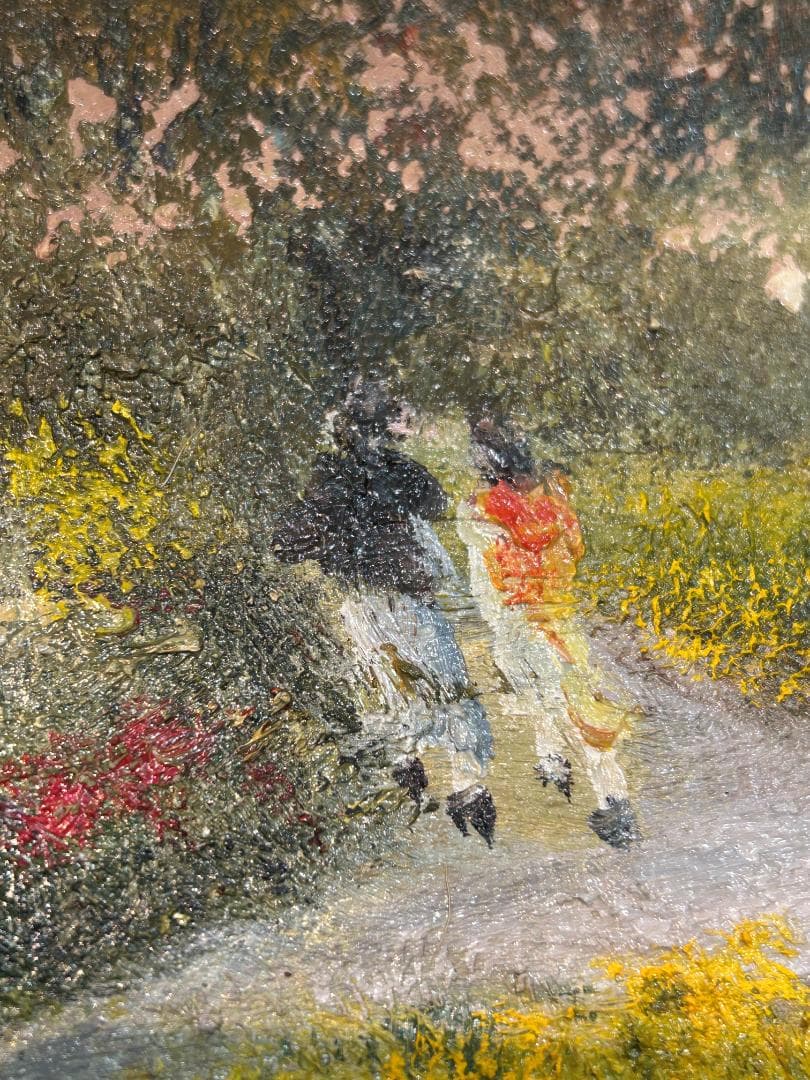 油絵 日下常由作 F6号 山辺の道 巻向山の賦 萬葉集 柿本人麻呂歌集