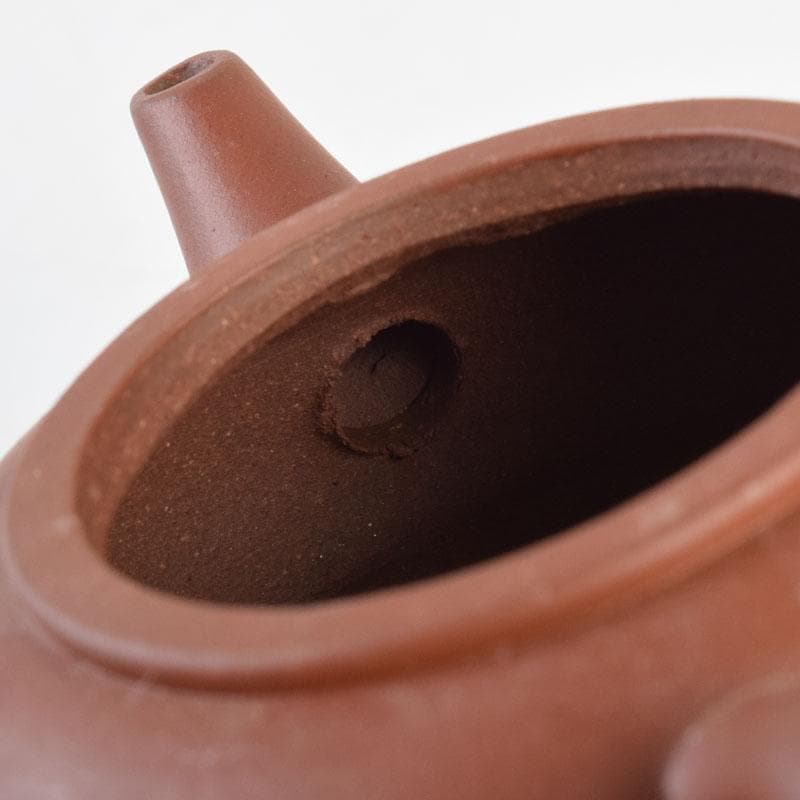 中国　荊渓恵孟臣製　紫砂　朱泥　急須　茶壷　V　9219