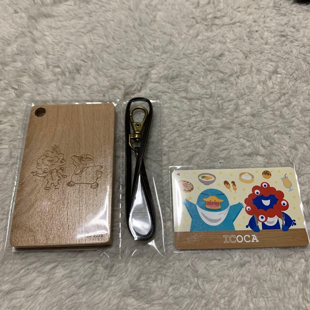 万博限定　ICOCAカードと木製キーホルダーセット