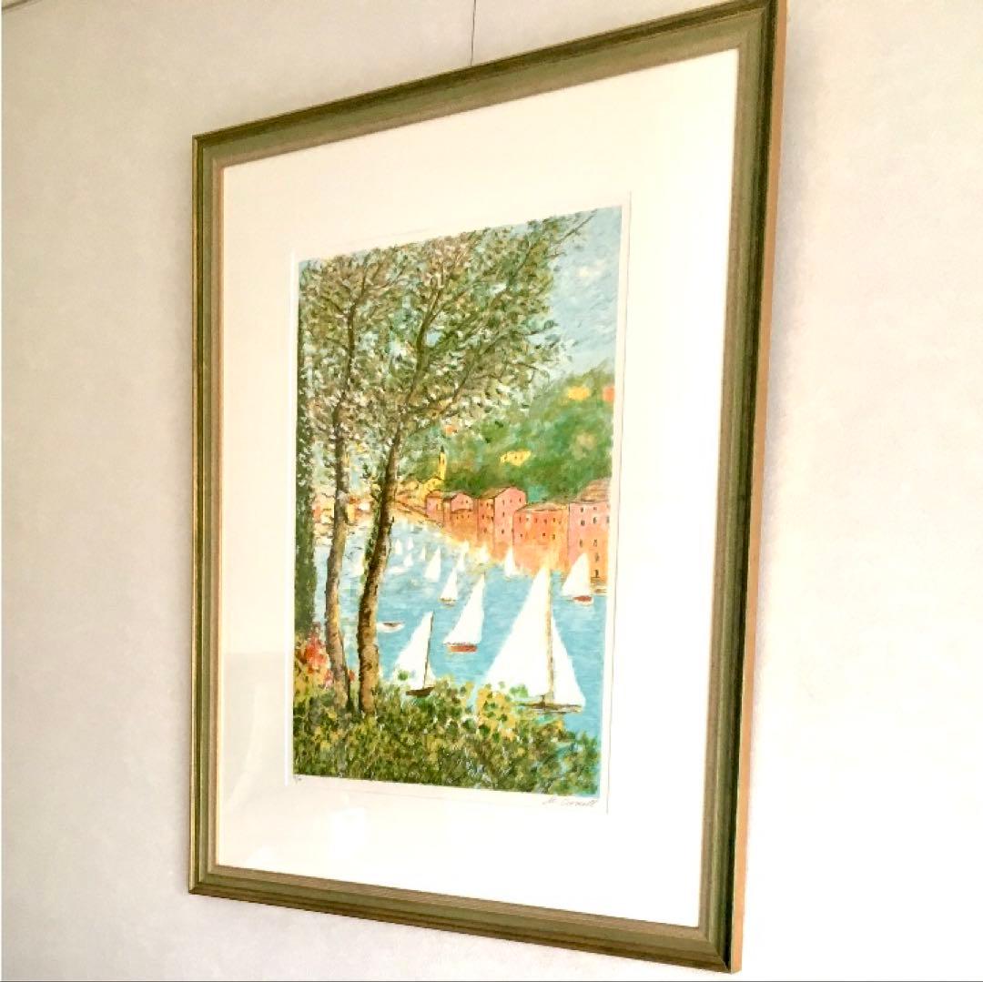 【美品】イタリア風景画（サインあり）