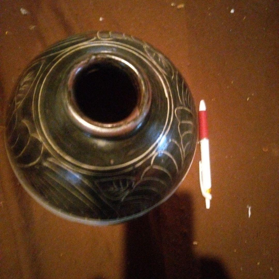 中国陶磁器　磁州窯　文字、龍壺