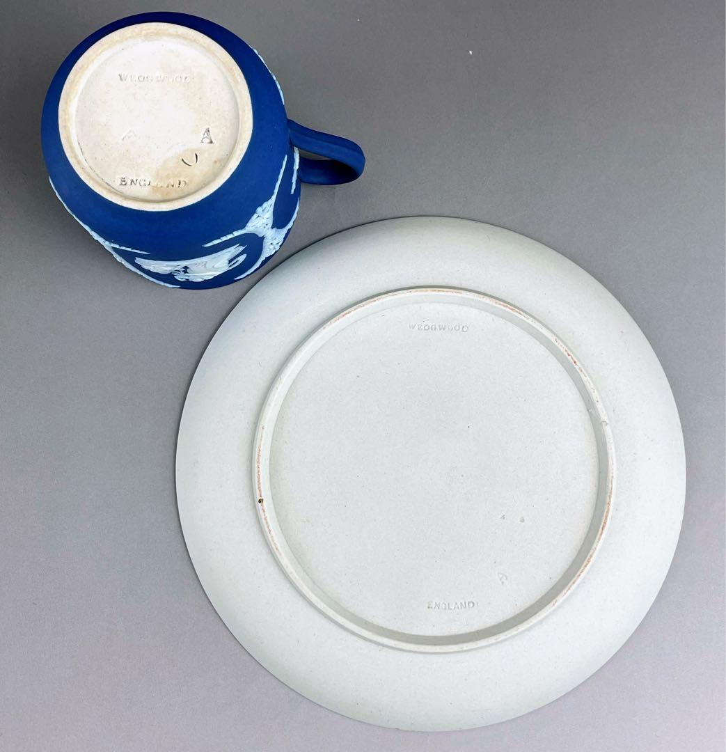 【希少】アンティーク オールドウェッジウッド ジャスパーウェア カップ ソーサー