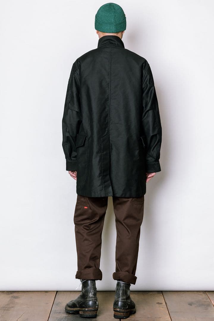 新品同様 4 L GERUGA ゲルガ スタンドカラー オーバーコート ブラック