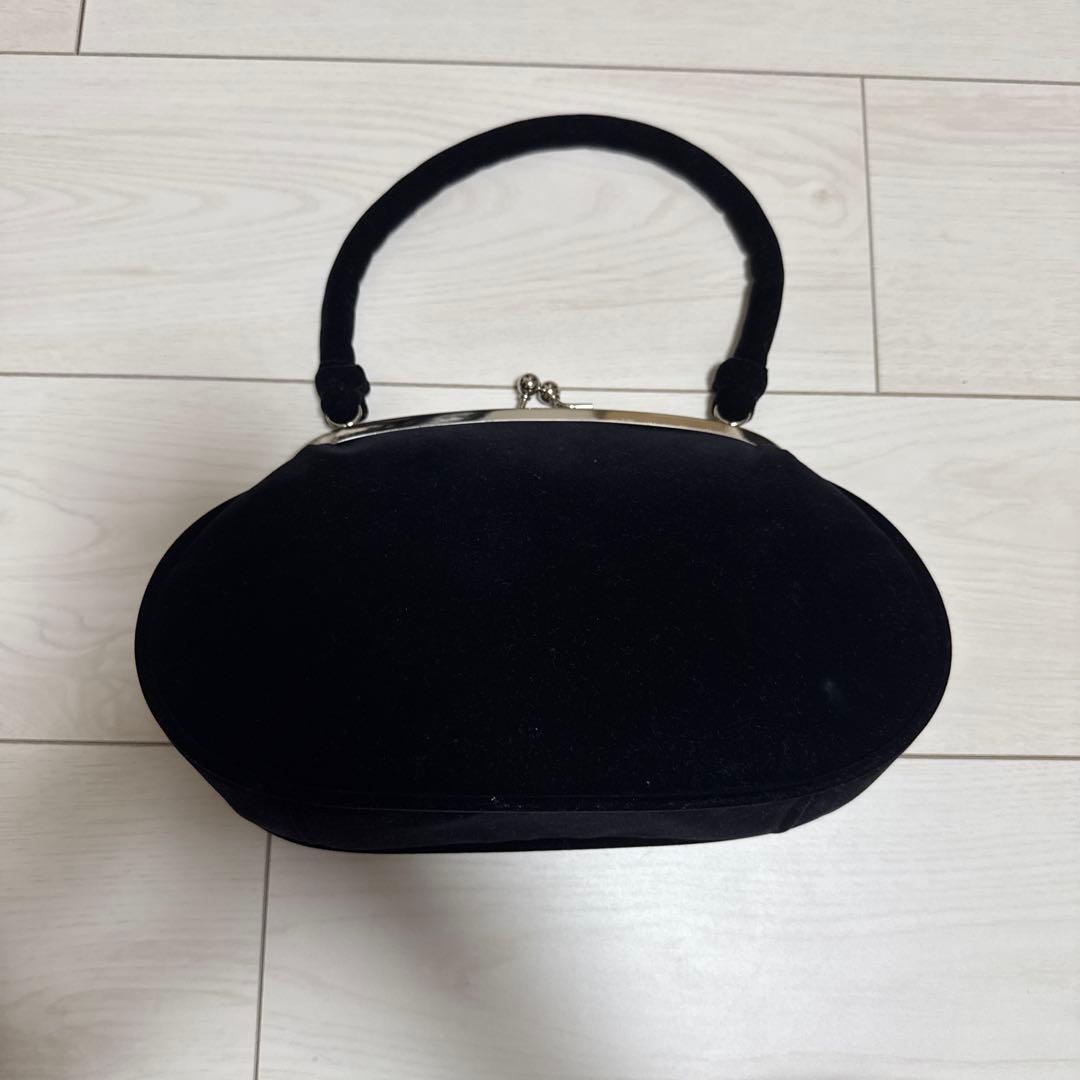 【タイルセール！！】黒の草履と花柄バッグのセット