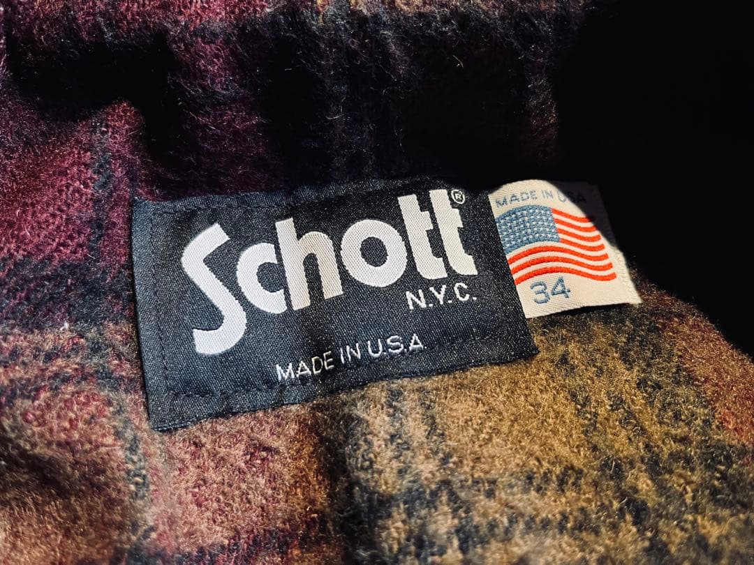 【希少34／極上USA製】Schott 681 Highwayman シングル