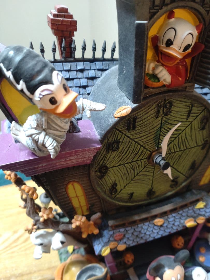 Disney　ミッキー 　ドナルド他ハロウィン掛時計