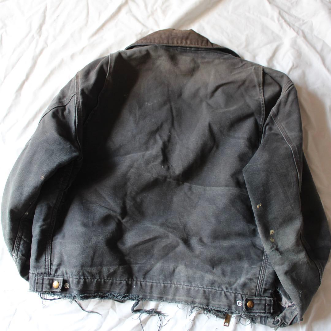 最高雰囲気 Carhartt デトロイトジャケット usa製 ブラック ハチノス