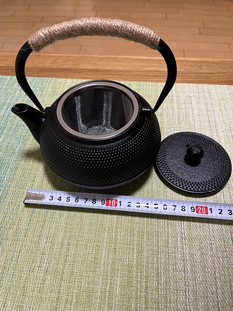 【未使用美品】南部鉄器0.6L急須　鐵瓶　釜敷付き　伝統工芸