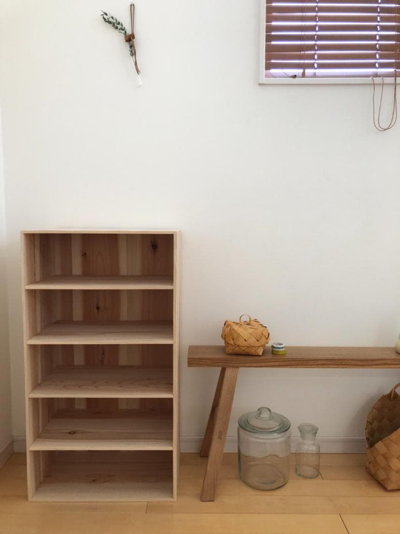 Used 購入者★送料無料★木製5段シューズボックス