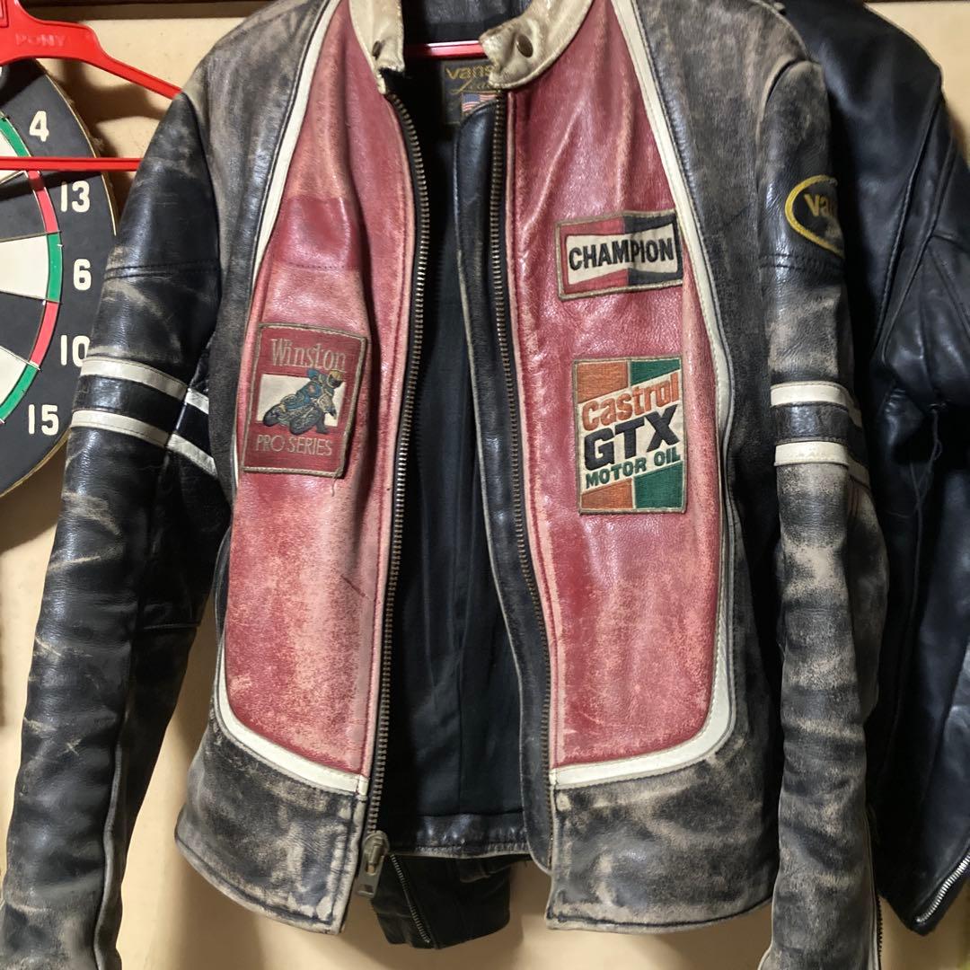 Vanson レザーライダースジャケット42
