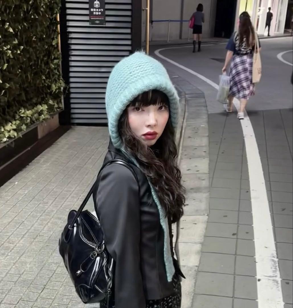 fekete リボン バラクラバ