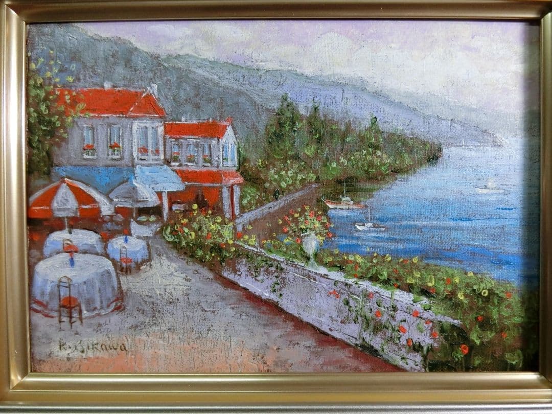 【ART】石川佳図真筆(地中海)サムホール