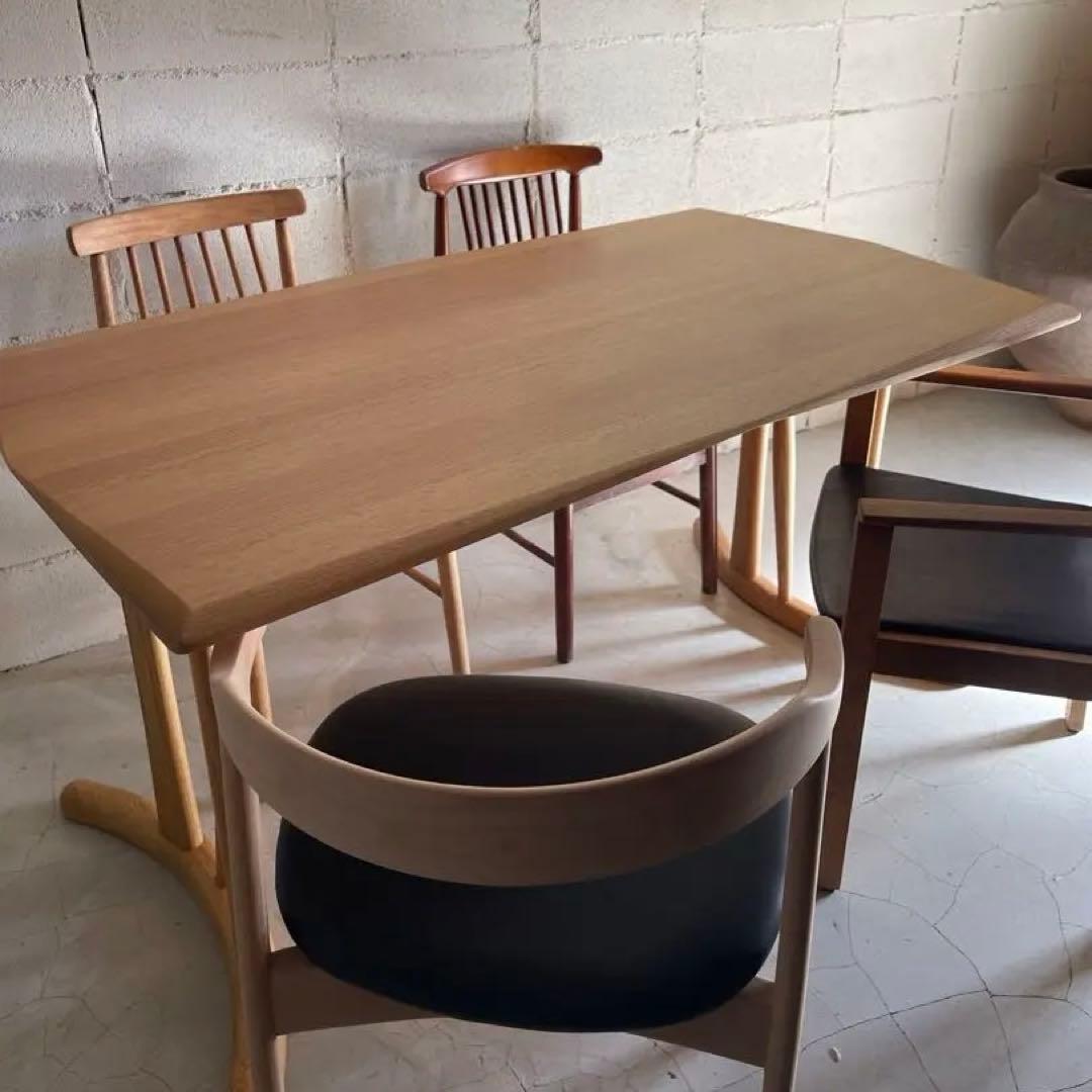 筑波産商　ボーゲン　ダイニングテーブル　オーク無垢材　¥99,800