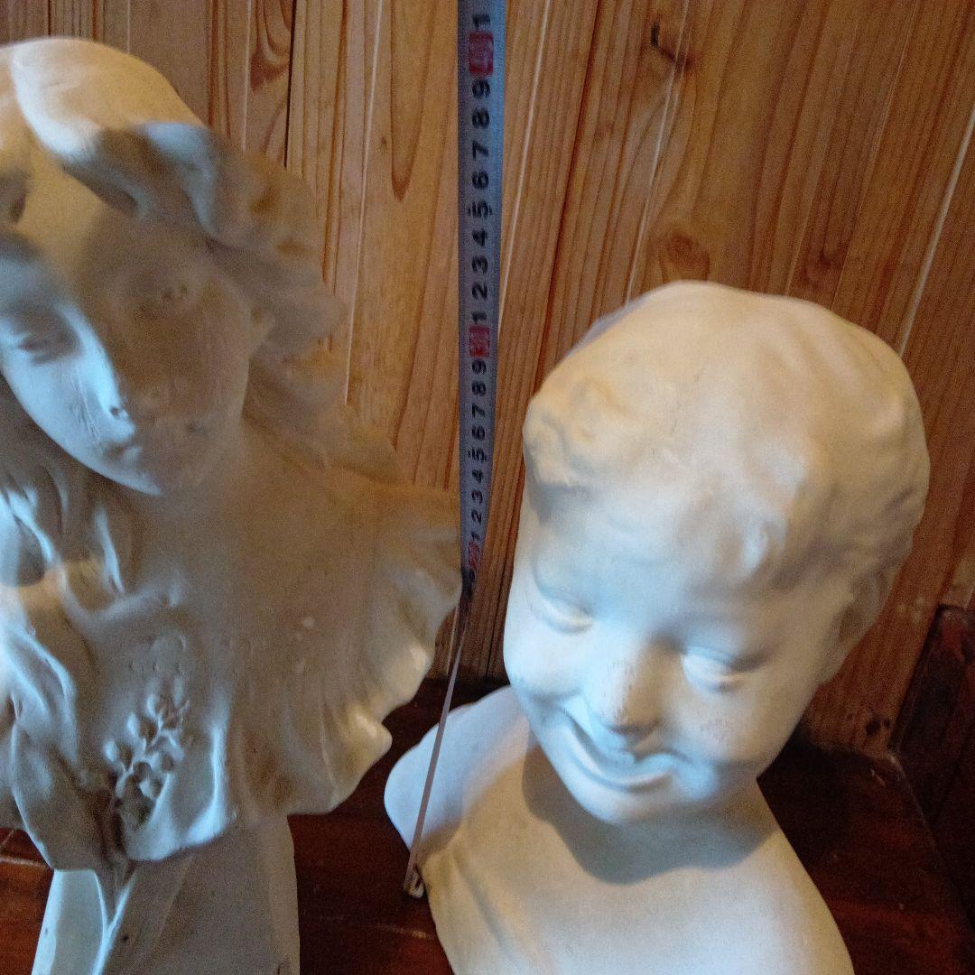 デッサン用　石膏像、スズランの少女と子供の2体セット　送料無料