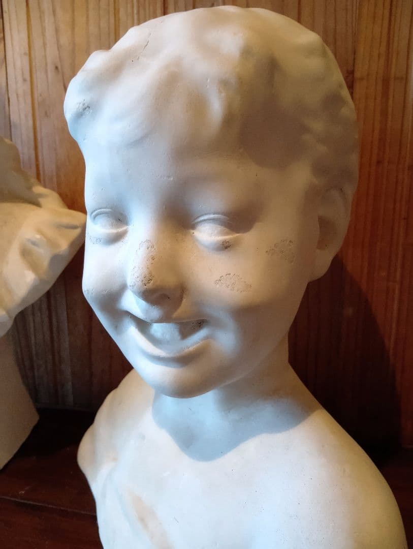 デッサン用　石膏像、スズランの少女と子供の2体セット　送料無料