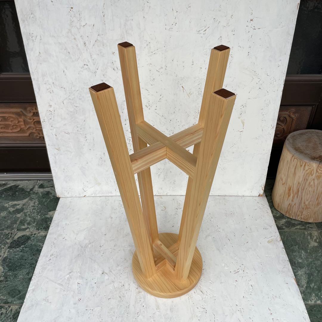 ♡　国産ひのき　丸椅子　木製スツール