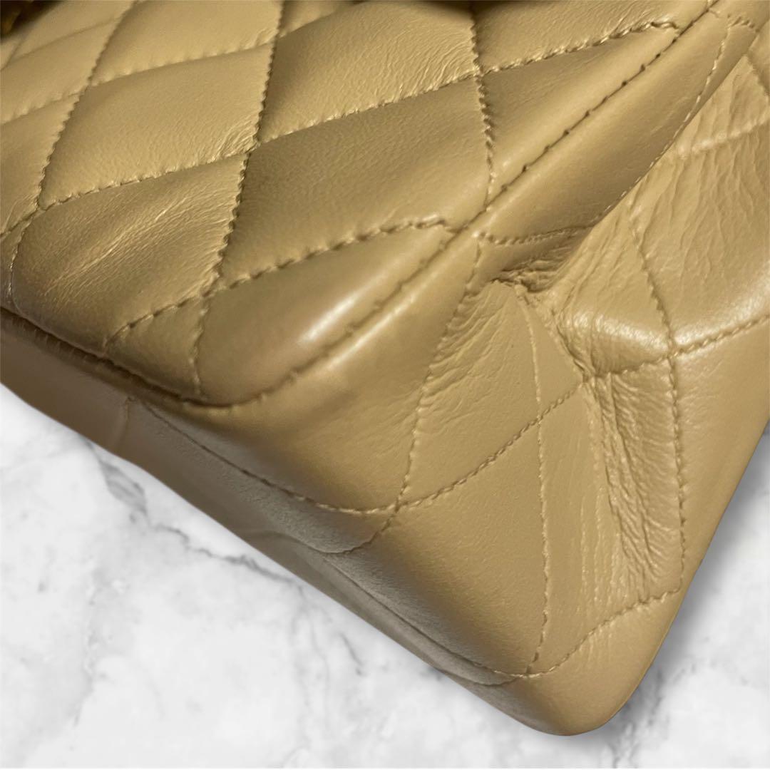 CHANEL マトラッセ ダブルフラップ Wチェーン チェーンショルダーバッグ