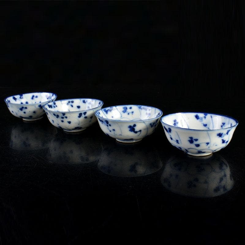 伊万里焼　古伊万里　染付　花文　煎茶碗　9点まとめて　C　6835