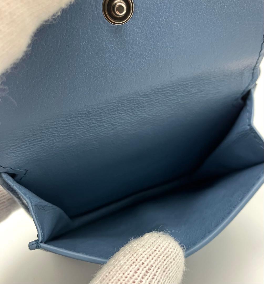 ⭐️ 希少 美品 バレンシアガ デニム コンパクト ウォレット 折り財布 ブルー