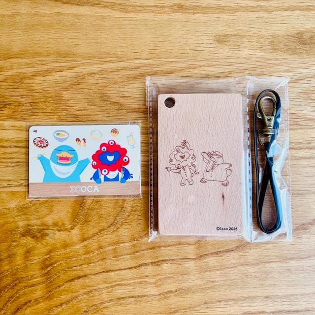 大阪・関西万博記念ICOCA(イコちゃん×ミャクミャク)と木製パスケースのセット