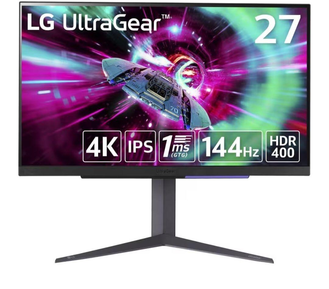 LG 4K 144Hz IPSパネル 1ms ゲーミングモニター