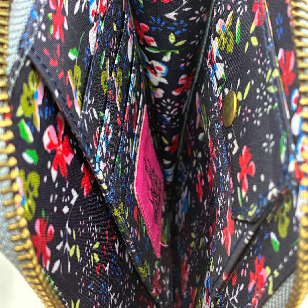 タマオワールド スマホショルダーバッグ 刺繍 レザー 羊革 ねこ シルバー